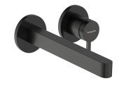 Змішувач для раковини Hansgrohe Finoris настінний чорний матовий хром 76050340