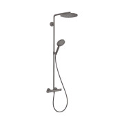Душевая стойка Hansgrohe Raindance S 240 1jet EcoSmart+ с термостатом черный матовый хром 28825340