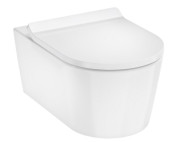Унітаз підвісний Hansgrohe EluPura S AquaHelix Flush 36х54 см із сидінням із кришкою кераміка білий 60344450