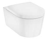 Унитаз подвесной Hansgrohe EluPura S AquaHelix Flush 36х54 см с сиденьем с крышкой керамика HygieneEffect белый 62055450