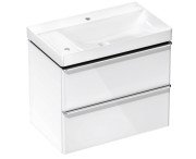 Тумба Hansgrohe Xelu Q с раковиной 80х48 см полка слева МДФ белый глянцевый 54377000