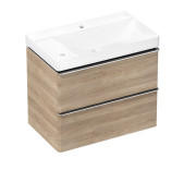 Тумба Hansgrohe Xelu Q с раковиной 80х48 см полка слева МДФ натуральный дуб 54379000