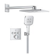 Душова система прихованого монтажу Grohe Grohtherm SmartControl з верхнім душем Rainshower SmartActive 310 Cube хром 1039980000