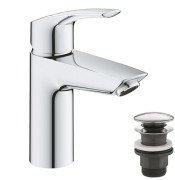Смеситель для раковины Grohe Eurosmart S-Size с нажимным донным клапаном хром 23922003
