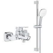 Змішувач для ванної кімнати Grohe Cubeo з душовим гарнітуром хром BF101813TC