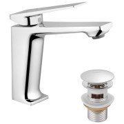 Змішувач для раковини Kroner KRP Ersel-C0111BV з донним клапаном хром CV035468