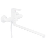 Змішувач для ванної кімнати Kroner KRM Fulda-W070 з душовим гарнітуром білий CV018081