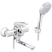 Змішувач для ванної кімнати Kroner KRM Kante-C060 з душовим гарнітуром хром CV023581