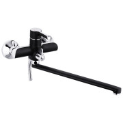 Смеситель для ванной Kroner KRP Essen-SCH070 с душевым гарнитуром хром/черный CV024330