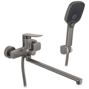 Змішувач для ванної кімнати Kroner KRP Makon-GRP070 з душовим гарнітуром графіт CV033861