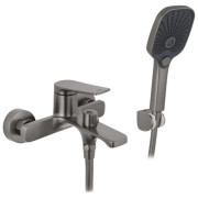 Смеситель для ванной Kroner KRP Makon-GRP060 с душевым гарнитуром графит CV033863