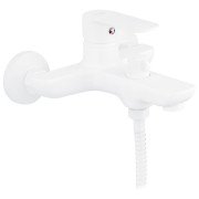 Змішувач для ванної кімнати Kroner KRM Fulda-W060 з душовим гарнітуром білий CV018080