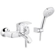 Змішувач для ванної кімнати Kroner KRP Konstante-C060 з душовим гарнітуром хром CV023589