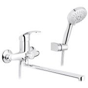Змішувач для ванної кімнати Kroner KRP Konstante-C071 з душовим гарнітуром хром CV023592