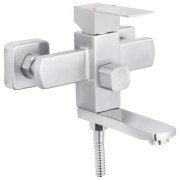 Змішувач для ванної кімнати Kroner KRP Edelstahl Kubus-ESG060 з душовим гарнітуром нікель CV023012