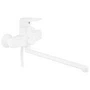 Змішувач для ванної кімнати Kroner KRM Zenda-W070 з душовим гарнітуром білий CV022959