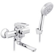 Змішувач для ванної кімнати Kroner KRM Kante-C060 з душовим гарнітуром хром CV023581