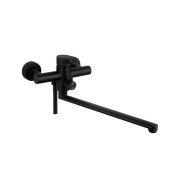 Змішувач для ванної кімнати Kroner KRP Edelstahl Klassisch-SCH070 з душовим гарнітуром чорний CV025651