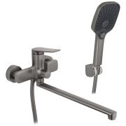 Змішувач для ванної кімнати Kroner KRP Makon-GRP070 з душовим гарнітуром графіт CV033861