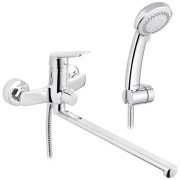 Смеситель для ванной Kroner KRP Dorn-C070 с душевым гарнитуром хром CV033915