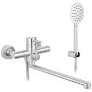 Змішувач для ванної кімнати Kroner KRP Edelstahl Klassisch-ESG070 з душовим гарнітуром нікель CV022997