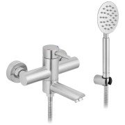 Змішувач для ванної кімнати Kroner KRP Edelstahl Klassisch-ESG060 з душовим гарнітуром нікель CV022998