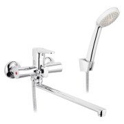 Смеситель для ванной Kroner KRM Elbe-C070 с душевым гарнитуром хром CV014921