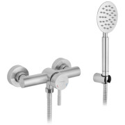 Змішувач для душу Kroner KRP Edelstahl Klassisch-ESG050 з душовим гарнітуром нержавіюча сталь CV035370