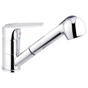 Змішувач для кухні Kroner KRM Odra-C030-T з висувним виливом хром CV021127