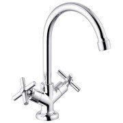 Смеситель для кухни Kroner KRM Aller-C030 двухвентильный хром CV012064