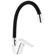 Смеситель для кухни Kroner KRM Odra-C032BLK однорычажный хром/черный CV021167