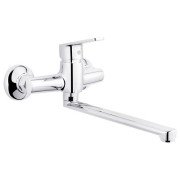 Смеситель для кухни Kroner KRP Brocken-С040 настенный однорычажный хром CV023597