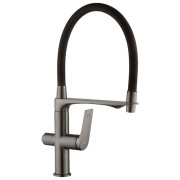 Смеситель для кухни Kroner KRP Graz-GRP03815 с гибким изливом графит CV031337