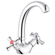 Змішувач для кухні Kroner KRM Rhein-C031 двовентильний хром CV016434