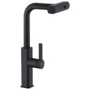 Змішувач для кухні Kroner KRP Edelstahl Klassisch-SCH03918 з висувним виливом чорний CV032500