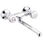 Змішувач для кухні Kroner KRP Hamburg-C040 настінний двовентильний хром CV012066