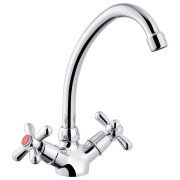 Смеситель для кухни Kroner KRP Royce-C030 двухвентильный хром CV029049