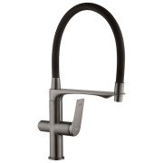 Смеситель для кухни Kroner KRP Graz-GRP03815 с гибким изливом графит CV031337
