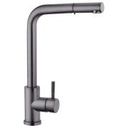 Змішувач для кухні Kroner KRP Edelstahl Klassisch-PVD03918V з висувним виливом графіт CV032285