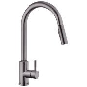 Смеситель для кухни Kroner KRP Edelstahl Klassisch-PVD03916S с выдвижным изливом сенсорный графит CV032496