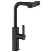 Змішувач для кухні Kroner KRP Edelstahl Klassisch-SCH03918 з висувним виливом чорний CV032500