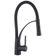 Змішувач для кухні Kroner KRP Ersel-SCH03393BLK з рефлекторним виливом чорний CV033799