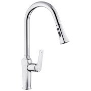 Смеситель для кухни Kroner KRP Makon-C030-T с выдвижным изливом хром CV033866