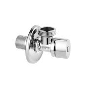 Кран приладовий Kroner KRP Eckventil C202 кутовий ½''х'' НН латунь хром CV027380