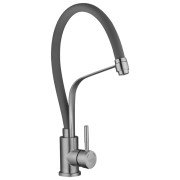 Смеситель для кухни Kroner KRP Edelstahl EdelstahlKlassisch-ESG03593GRA с гибким изливом нержавеющая сталь/серый CV035454