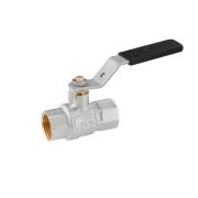 Кран шаровый Kroner KN-06/14 ½'' ВВ PN40 с ручкой латунь никелированная CV033213