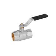 Кран шаровый Kroner KN-06/12 ¾'' ВВ PN40 с ручкой латунь никелированная CV033216