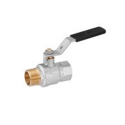 Кран кульовий Kroner KN-06/11 ¾'' ВН PN40 з ручкою латунь нікельована CV033217