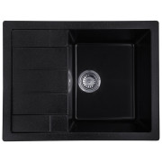 Мийка для кухні Kroner KompositSCH-6550 65х49,5 см штучний камінь чорний CV027409