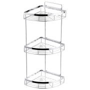 Полиця для ванної кімнати Kroner KRM Rizze-ACC329-3 кутова метал хром CV022914